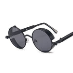 Classic Gothic Steampunk Style Round Sunglasses