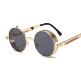 Classic Gothic Steampunk Style Round Sunglasses