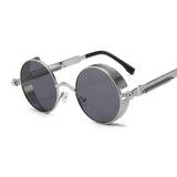 Classic Gothic Steampunk Style Round Sunglasses