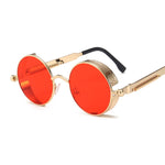 Classic Gothic Steampunk Style Round Sunglasses