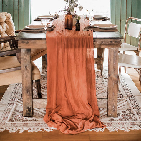 Dinning table decoration rust table runner