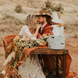 Dinning table decoration rust table runner