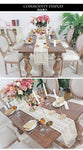 Beige Crochet Lace Table Runner